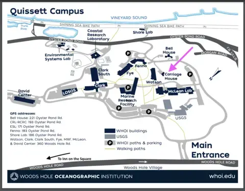 WHOI Quissett Campus Map